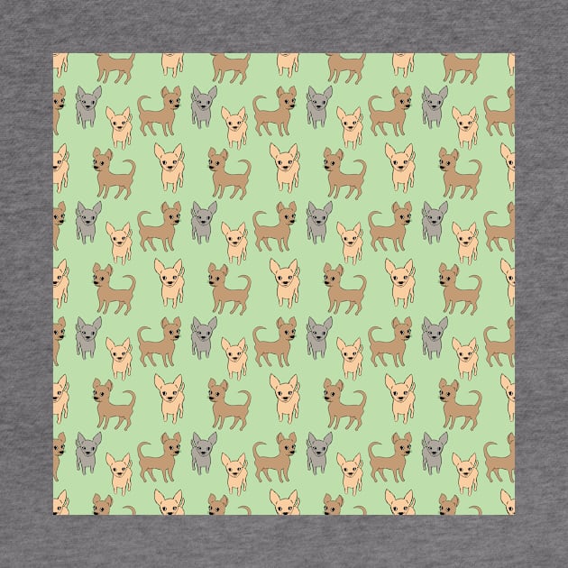 Chihuahua chihuahuas - green by bettyretro